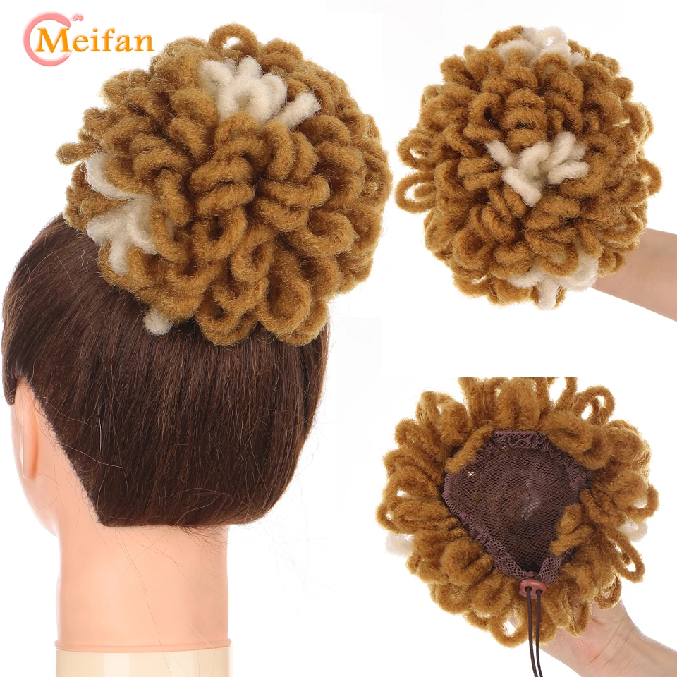 Meifan Synthetic Afro Kinky Curly Hairpieces Mohawk Ponytail Clip In Hair Extensions High Puff Afro Natural Ponytail With Bangs 19 Meifan Synthetic Afro Kinky Curly Hairpieces Mohawk Ponytail Clip In Hair Extensions High Puff Afro Natural Ponytail With Bangs