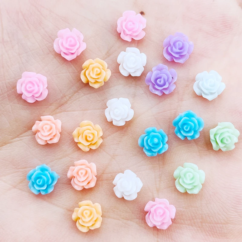 Cabujones De Flores, Flores, Parte Trasera Plana, Flores De