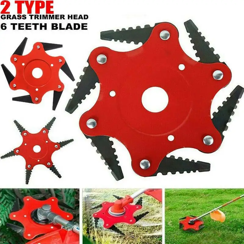 Universal6BladesTrimmerHeadforLawnMowerGardenToolTrymerBrush