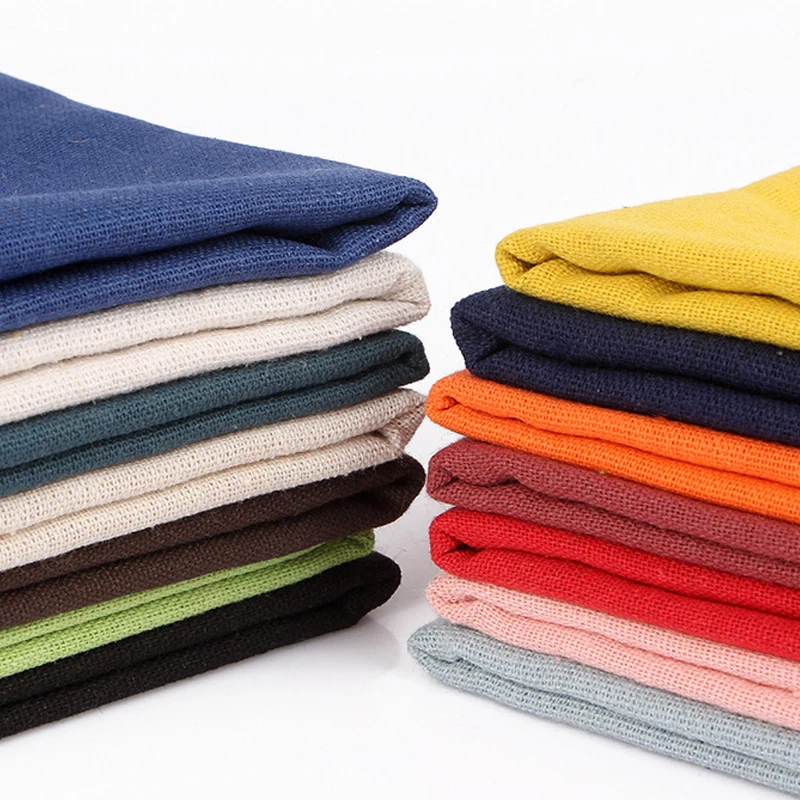 DIY Handmade Embroidery Fabric Cotton+Linen Sewing Cloth Fabric Punch