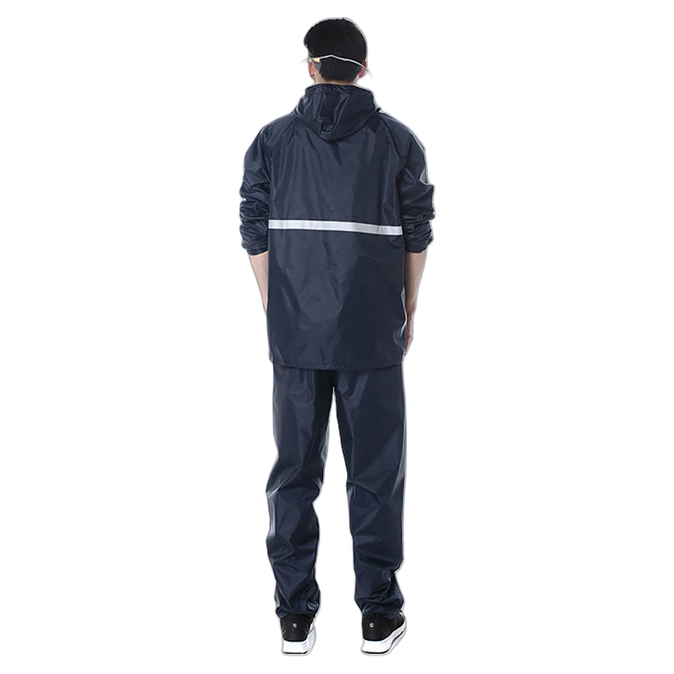 Waterproof Reflective Motorcycle Raincoat Suit Set