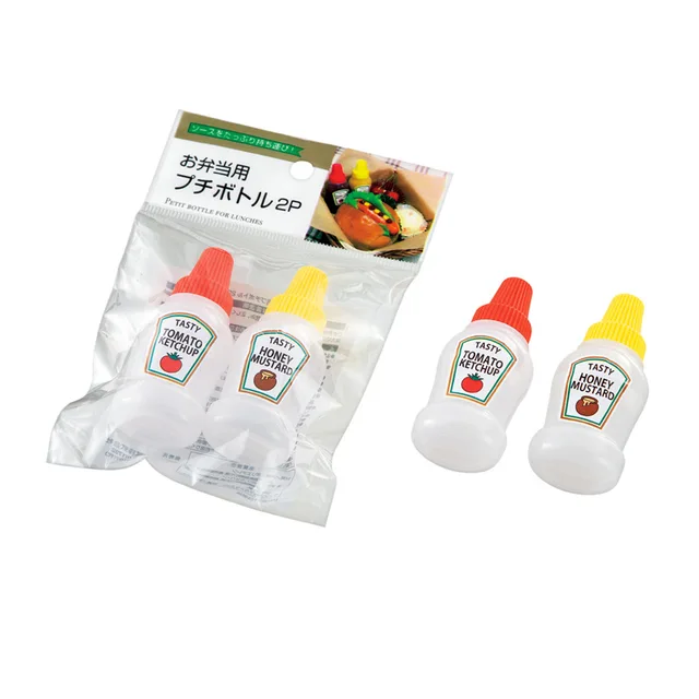 2Db/Set 25 Ml Mini Paradicsom Ketchup Palack Hordozható Kis Mártó Konténer Saláta Öltöző Tartályok Kamra Bento Dobozhoz - Image 6