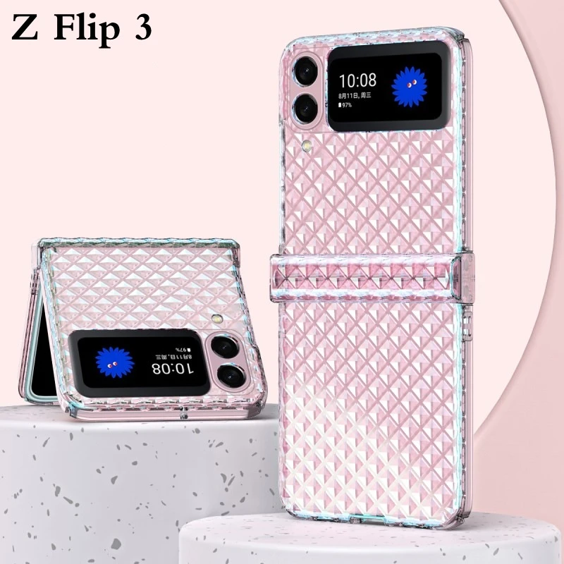 Magic Transparent Case For Samsung Galaxy Z Flip 3 5G Folding Shockproof Silicone Plastic Clear Phone Cover for Samsung Z Flip3 z flip3 case