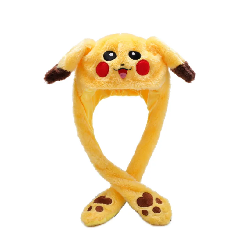 Rabbit Hat Moving Ears Cute Cartoon Toy Hat Kawaii Funny Hat Birthday Gift Bunny Plush Cap Winter Hat For Kids Adult Girlfriend