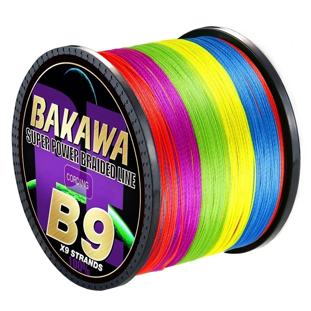 BAKAWA 9x-Strand Braided Fishing Line 300M 500M 1000M Japanese  Multifilament Pe Wire For Saltwater Durable Woven Thread Tackle