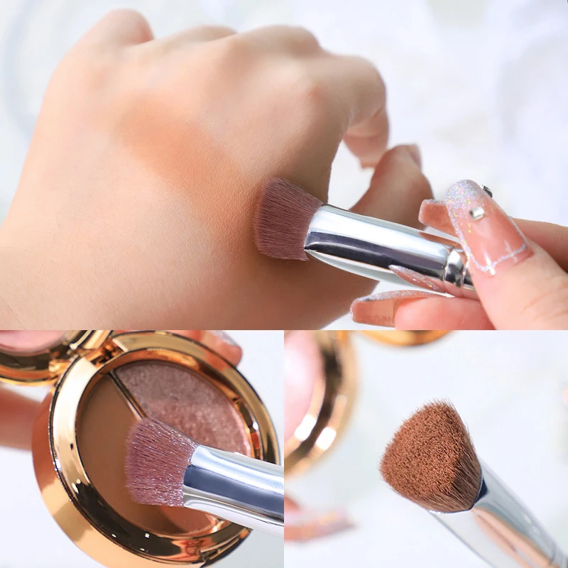 Abgewinkelte Text marker Bürste Gesicht Kontur Foundation Concealer Pinsel Dreieck Form synthetische Haar Foundation Text marker Pinsel – Detail 19