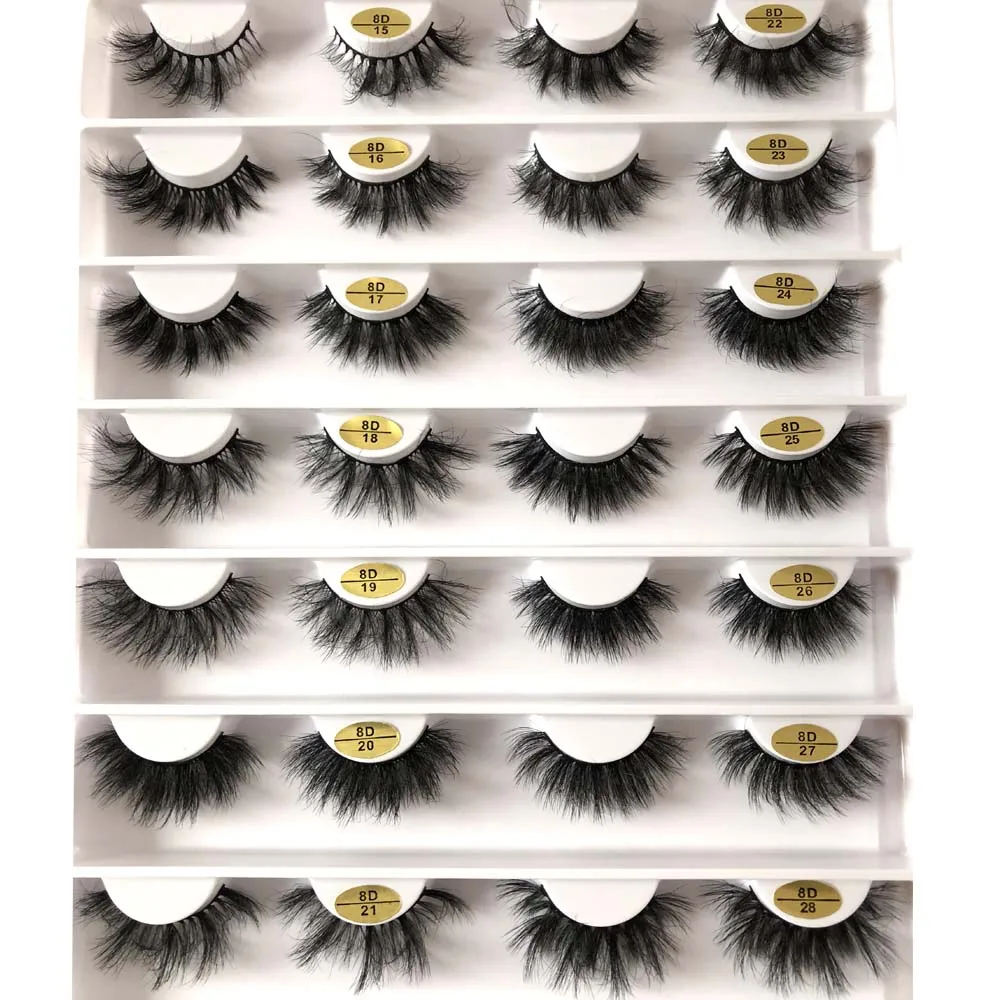 

14Pairs Fluffy Lashes 10-25mm 3D Mink Lashes Long Thick Natural False Eyelashes Wholesale Lashes Vendors Makeup Mink Eyelashes