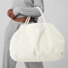 AI0 Yoga Faux Fur Tote Bag Magnetic Seal Large Capacity Soft and Comfortable Plush Bag Built in Pocket Convenient Bag 1