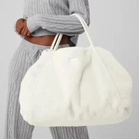 AI0 Yoga Faux Fur Tote Bag Magnetic Seal Large Capacity Soft and Comfortable Plush Bag Built in Pocket Convenient Bag 1
