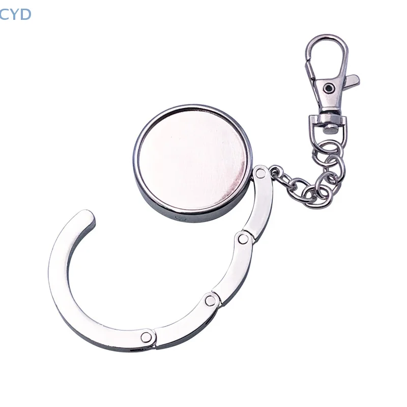 Fashion Simple Round Metal Folding Bag Hook Holder Portable Handbag Hooks Keychain Table Side Hangers Multipurpose Non-Slip Hook 4