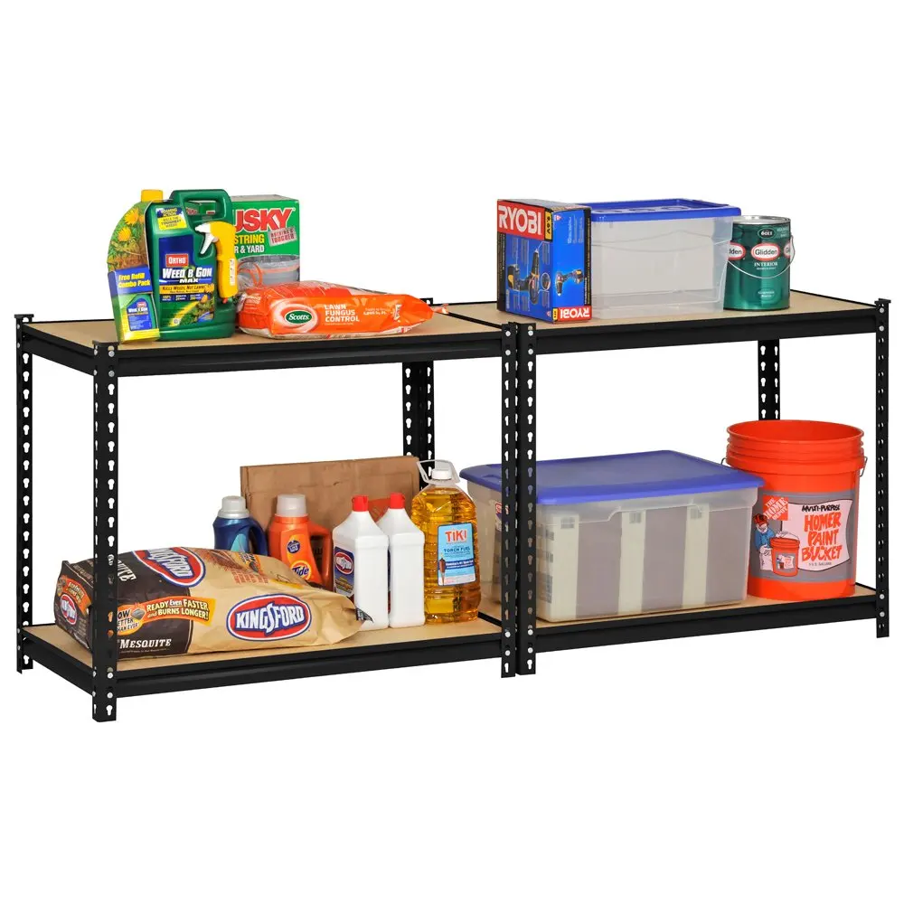 Edsal UR-364BLK Steel Industrial Shelving, 36" Width x 60" Height x 18" Depth, Black
