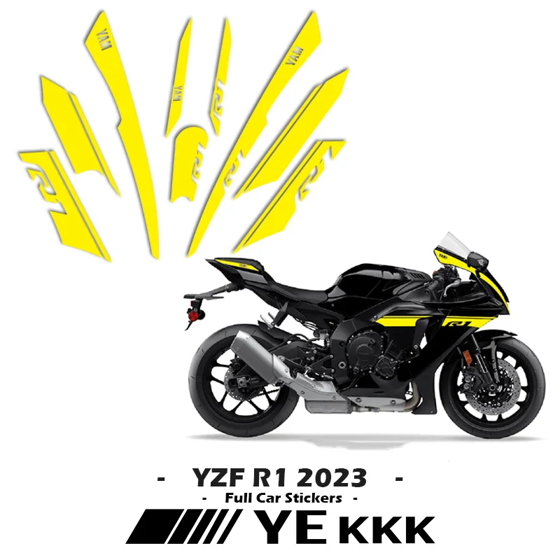 For YAMAHA YZF-R1 YZF-R1M YZF-R1S 2023 New Full Car Sticker Decal Custom Line Version New R1 2020 2021 2022 2023
