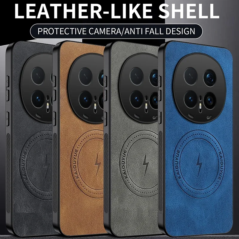 Luxury Leather Magnetic Matte Business Style Back Cover
