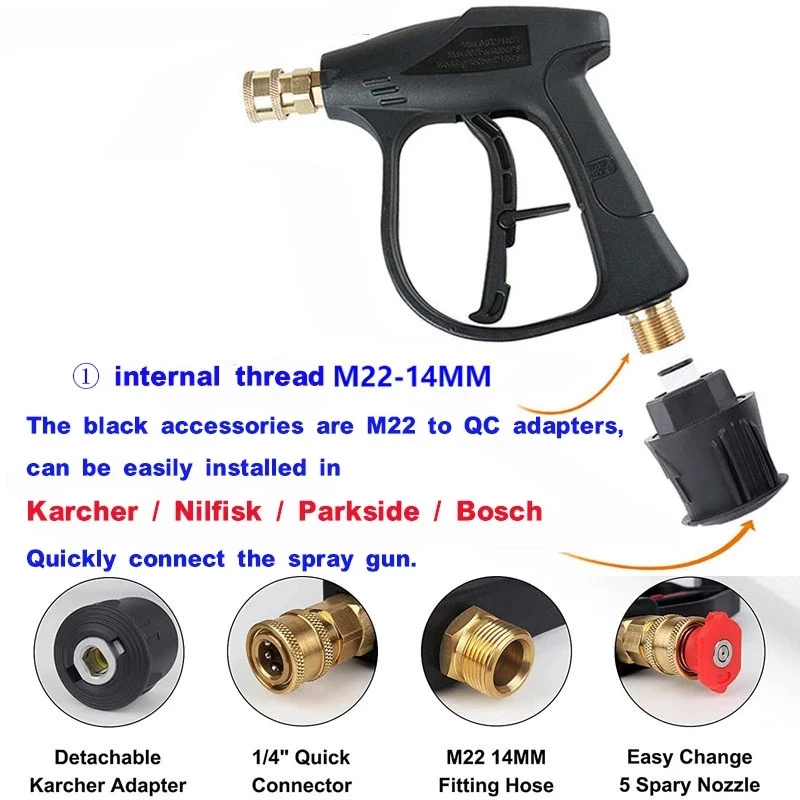 Suds Lab F2 Professional Foam Gun - Adjustable Nozzle Quick Connect -  AliExpress