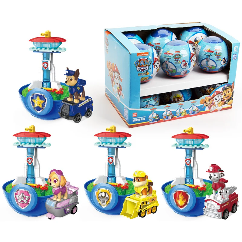 Paw Patrol Gifts Big Twisted Egg Skye Torre Di Guardia Return Car Paw Patrol Anim Character Marshall Macerie Chase Giocattolo Educativo Per Bambini