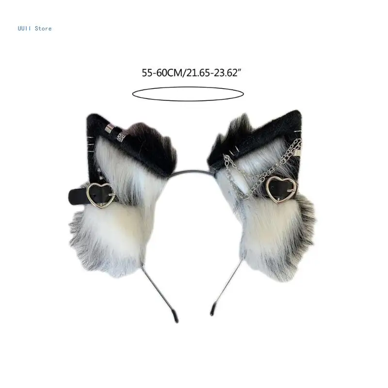 Deguisement Chat Avec Clochette JIOLINK Serre-Tête Oreilles De Chat Avec Clochette - Accessoire Cosplay Mignon Pour Femmes, Filles - Fête, Halloween, Anniversaire Accessoire Cosplay Halloween