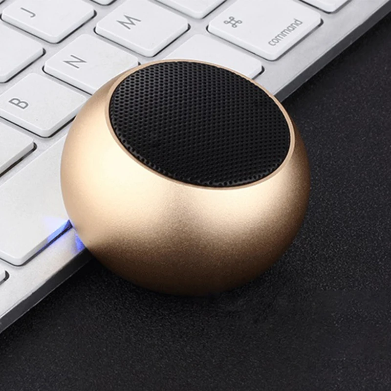 Portable Bluetooth Wireless Speaker - Mini Metal Soundbox with Deep Bass Subwoofer and Hands-Free Calling