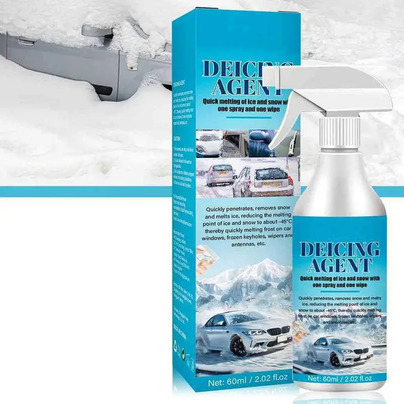 Automotive Glass Deicing Agent Auto Window Deicing Agent Winter Car Accessories Windshield Ice Melt Spray Car Glass Defrosting