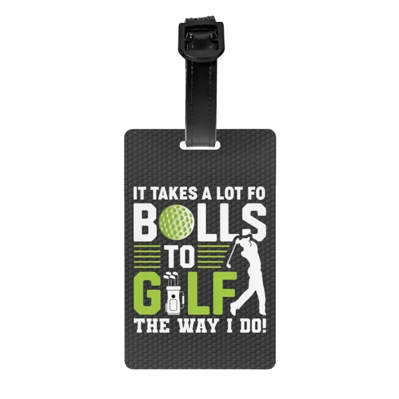 

Custom Golf Quotes Luggage Tag With Name Card Privacy Cover ID Label for Travel Bag Suitcase