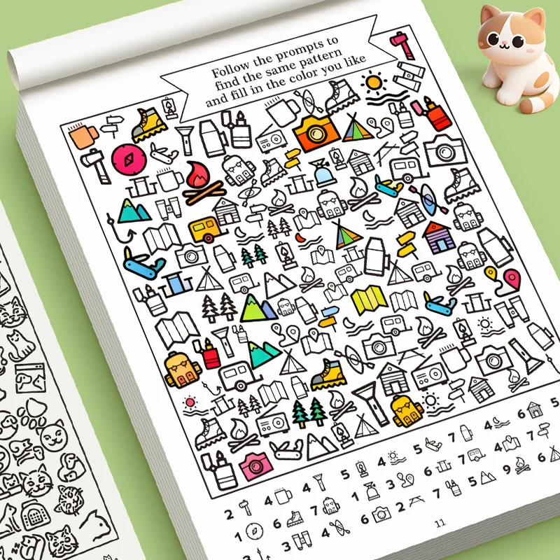 Libro de juegos visuales busca y cuenta para niños_voghion.com
