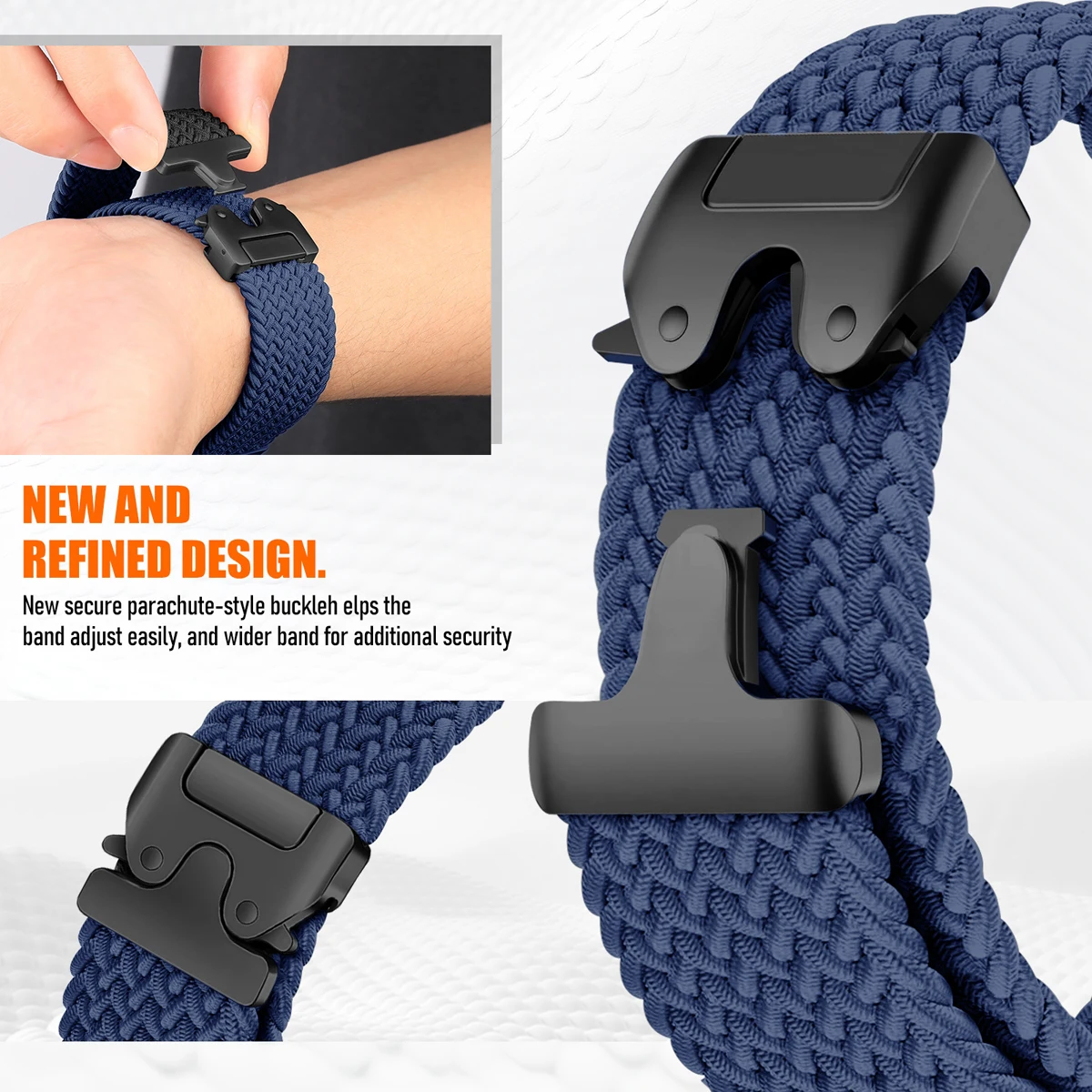 Braided Parachute Buckle Belt Strap