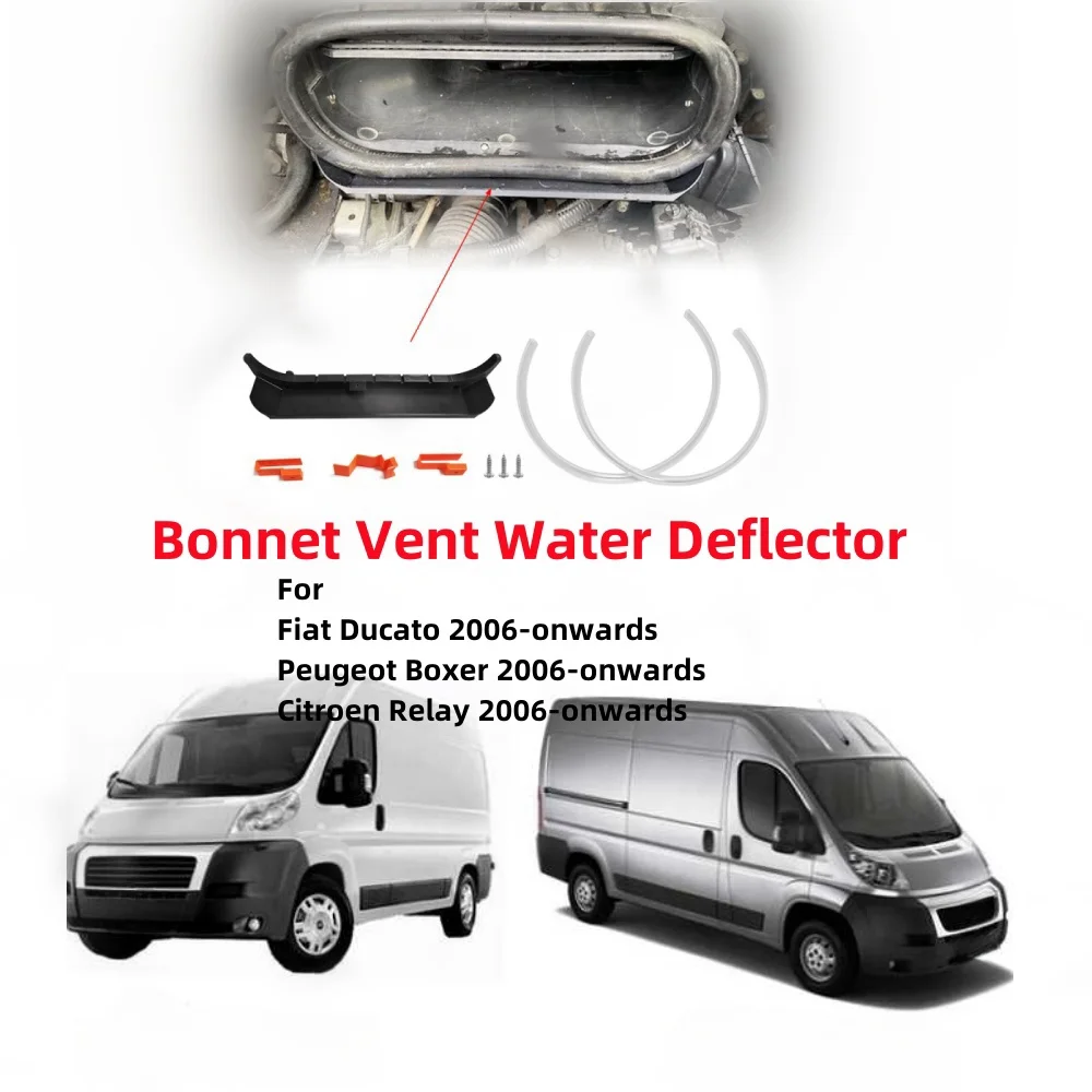 Motorhome Bonnet Vent Water Deflector Engine Protection Accessories For Fiat Ducato Peugeot Boxer Citroen Relay car vent deflector