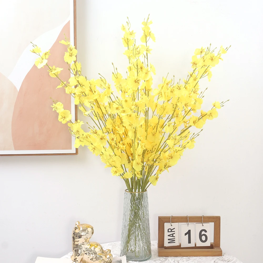 Description Picture 5 of itemArtificial Yellow Snow Cherry Blossom Living Room Decoration Outdoor Windowsill Garden Wedding Party Decor Christmas Accessory