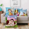 Heidi Peter And Grandpa Alps Goat Mountain Pillow Covers Cartoon Sofa Decorative Home Double-sided Printing Short Plush Cute 2