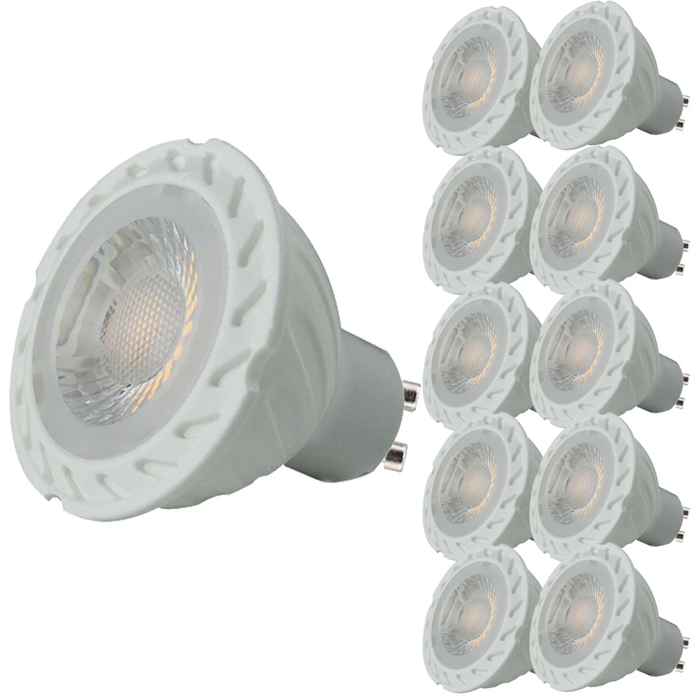 10-Piece GU10 Spotlight LED 50W Halogen Bulb Replacement Ceiling Downlight Track Light 85-265V Angle 60 Degrees flood lights for garden