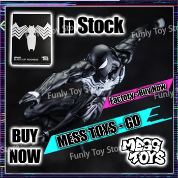 In Stock Mess Toys Spider Man Symbiote Spiderman Messtoys Scarlet Spider Black Suit Neighbor Anime Action Figure Gifts Toys