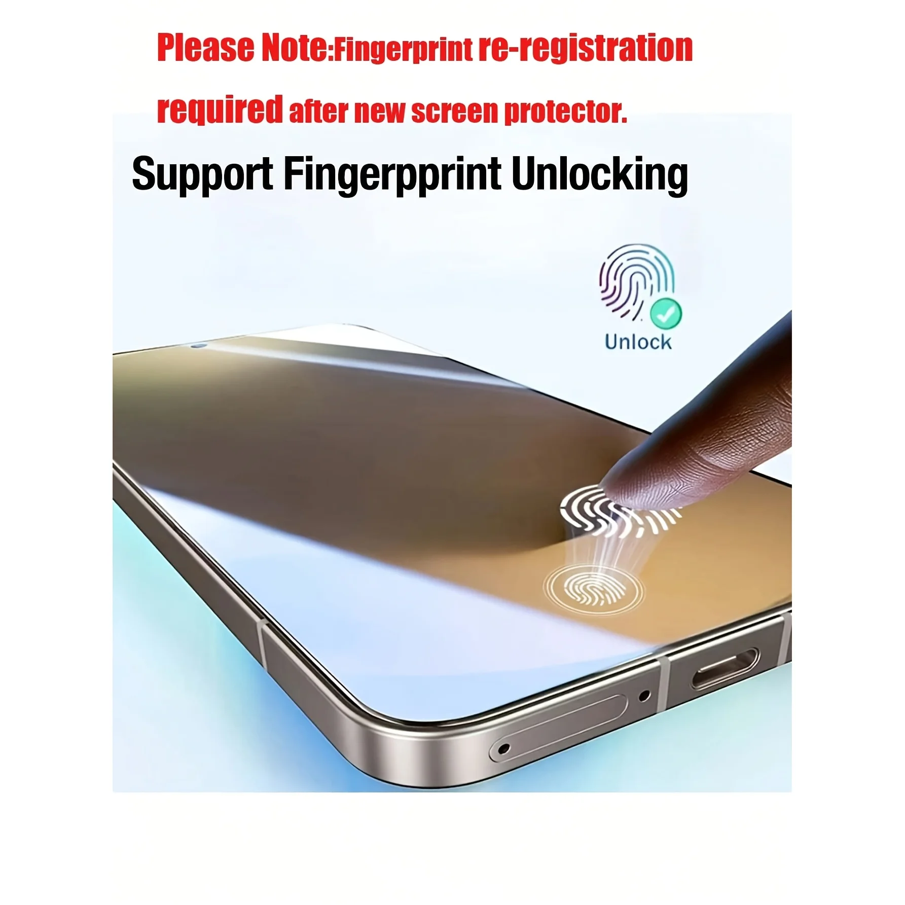 Enhanced Privacy Screen Protector & Protective Case Set, 4-Pack, with Fingerprint Unlock Capability