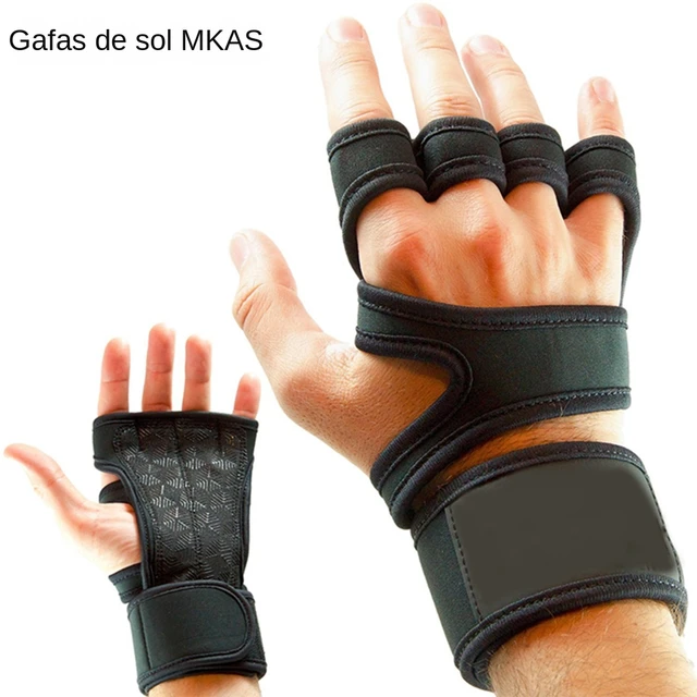 Guantes Gym Deporte Gimnasio Mujer Hombre Crossfit Negro L