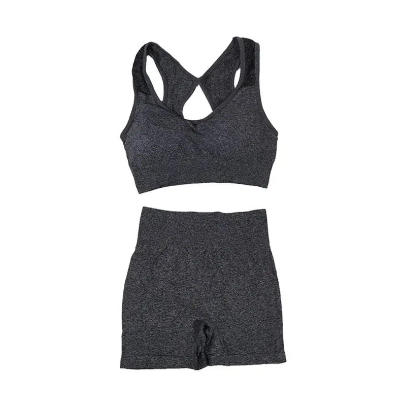 Womens Yoga Set - Fitness Vest  Shorts for Running and Workouts