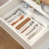 4/5 Grid Kitchen Cabinets Chopsticks And Tableware Storage Box Knife Fork Spoon Divider Organizer Knife Fork Drawer Storage 2