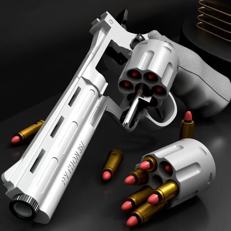 

ZP5 Revolver Soft Bullet Gun 357 Simulated Ejection Toy Pistol Adult Boy Child Soft Bullet Toy Gun Weapon Model