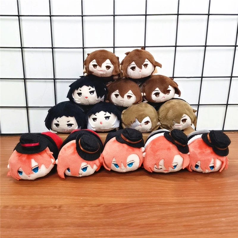 

9cm Anime Pendant Plush Doll Soft Toy Nakahara Chuuya Dazai Osamu Ryunosuke Bag Keyring Cosplay Props Fan Gifts