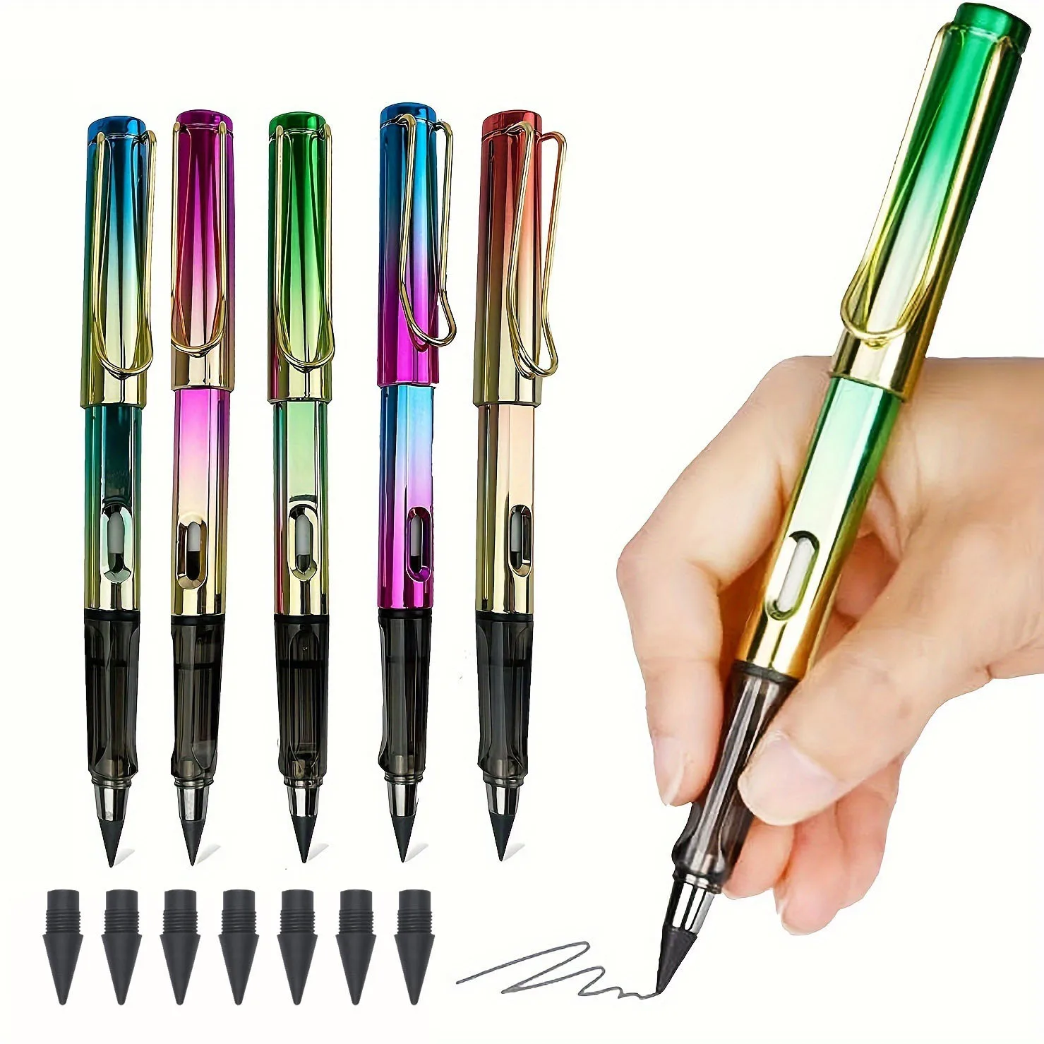 17 pieces /24 colored pencil tips /50 metal pencil tips, not easy to break long continuous pencils, sketches, drawing pens 3