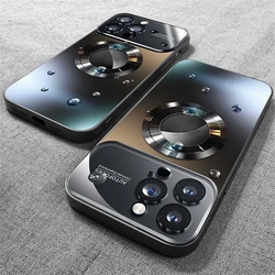 Premium Magnetic Wireless Charging Phone Case with Shockproof Design and Camera Lens Protector - iPhone 15 Plus (Black)