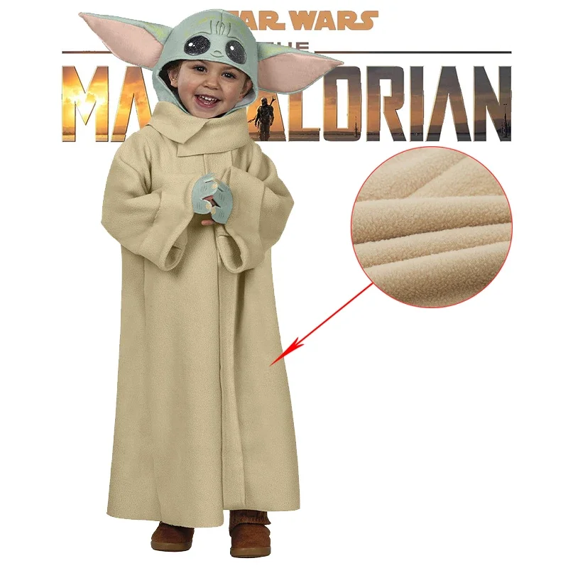Costume Da Bambino Yoda Per Bambini, Cappello Cosplay, Mandalorian, Halloween