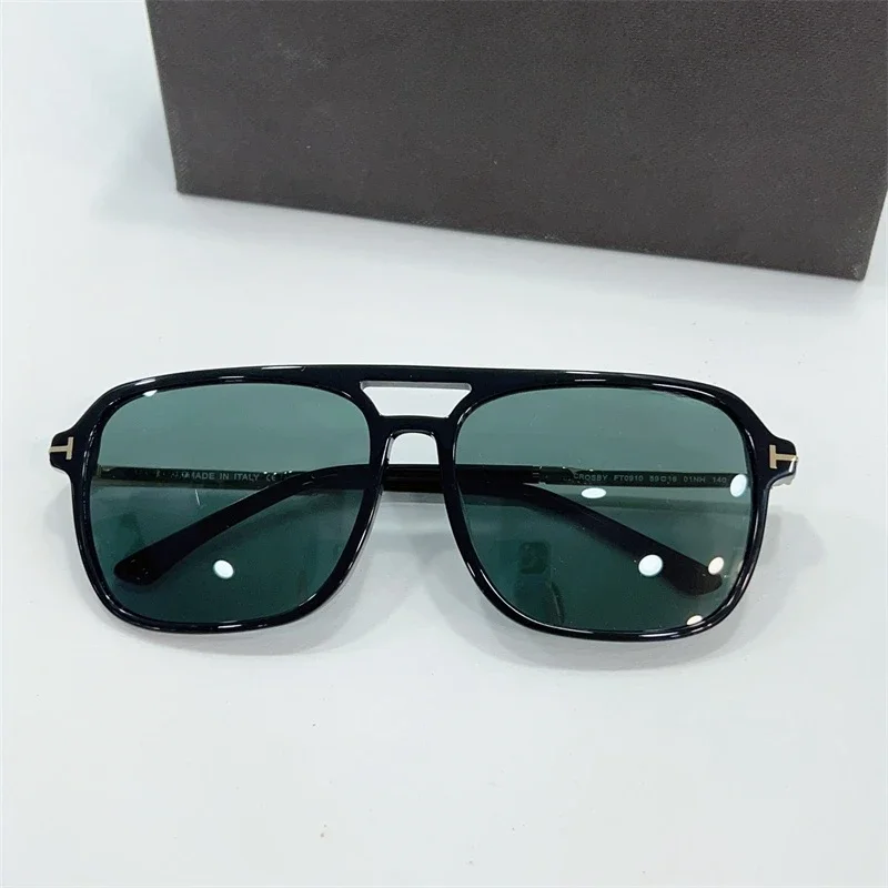 

Vintage Sunglasses Luxury Women Men's Sunglasses Tom Brand FT0910 Titanium Women Fashion Glasses for Sun WIth Original Case