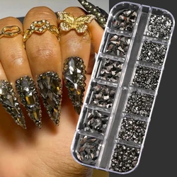 Deluxe Nail Art Rhinestones Kit with Storage Organizer for Stunning Holiday Designs (100)