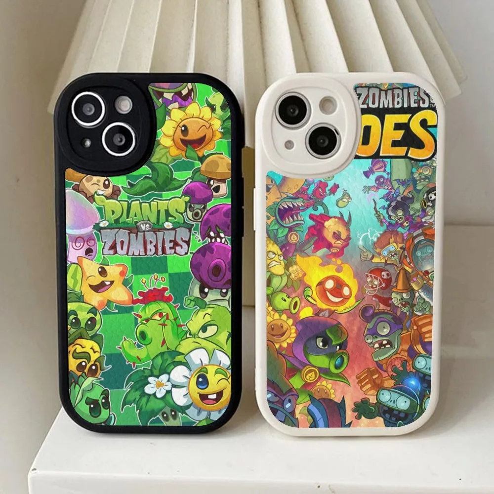 P-Plantss Vs Z-Zombiess Custodia In Pelle Rigida Per Iphone 14 13 12 Mini 11 14 Pro Max Xs X Xr 7 8 Plus Fundas