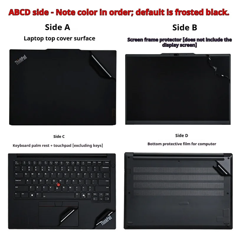 Lenovo ThinkPad T14s L14 T14 E14 Gen8/Gen7/Gen6/Gen5/4/3 14인치 스크래치 방지 필름용 노트북 쉘 보호 필름 스티커