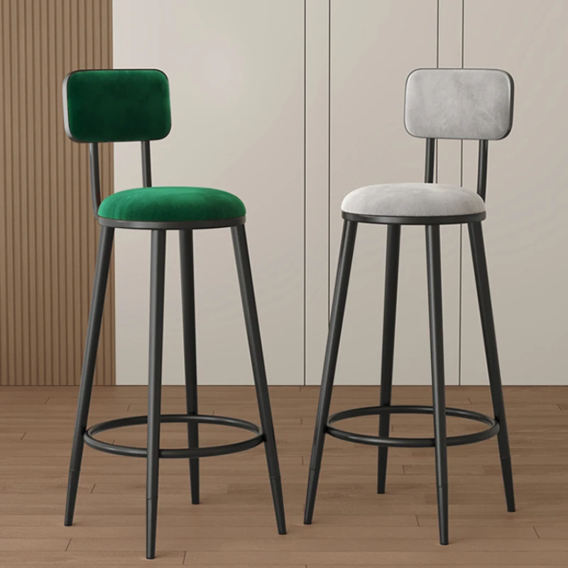 

Modern Bar Stools Chair Barbershop High Kitchen Salon Chairs Stool Leather Lightweight Cafe Nordic Banqueta Height Furniture