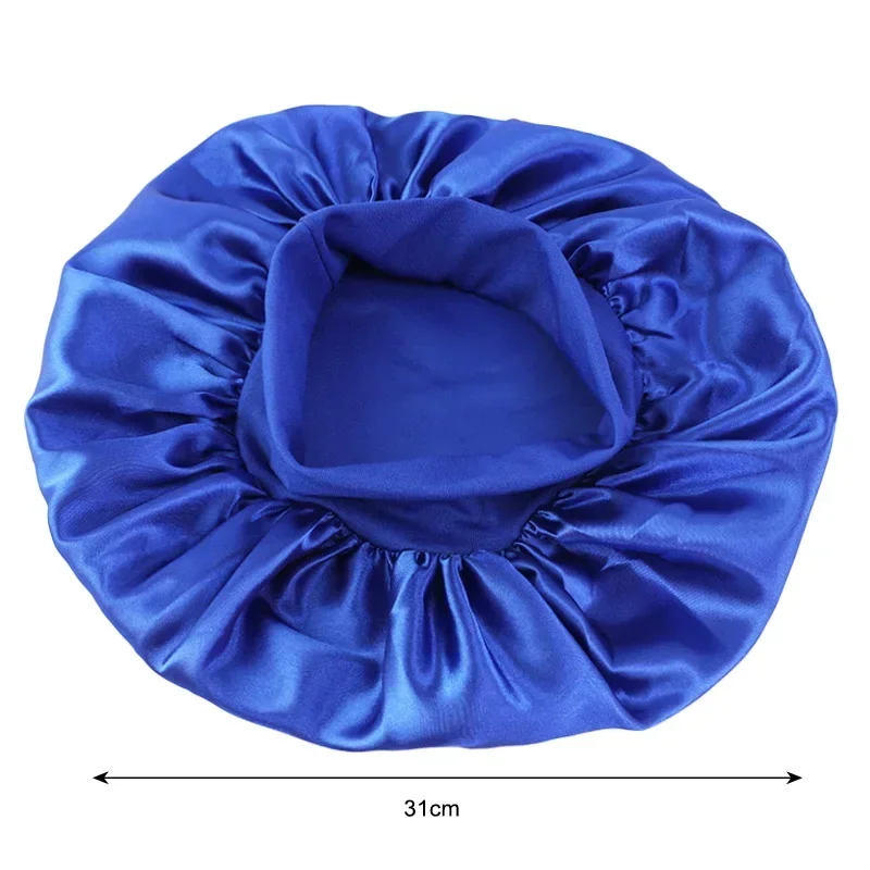 Satin Bonnet, Hair Bonnet, Silk Bonnet, Satin Nightcap, Sleeping Cap Satin Wide Brim Nightcap Silky Bonnet Hair Wrap for Sleeping with Elastic Soft Band Styling Tool