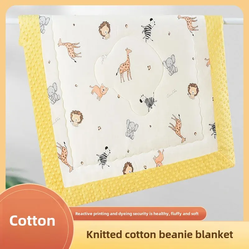 Thickened Warm Baby Blanket Spring Autumn Cartoon Print Four Seasons Bean Flannel Blanket for Newborns And Infants