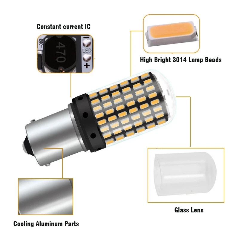  õ 1157 LED , 3014 144smd Canbus S25 1156 P21W BA15S LED BAY15D BAU15S PY21W T20 LED 7440 7443 W21W, 1 
