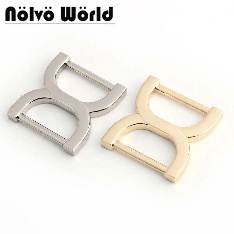 10-50pcs 4 Colors Metal Double D Ring Buckle Fitting Hanger Connects Clasp Connector Buckle Bag Connector Strap For DIY Handbag