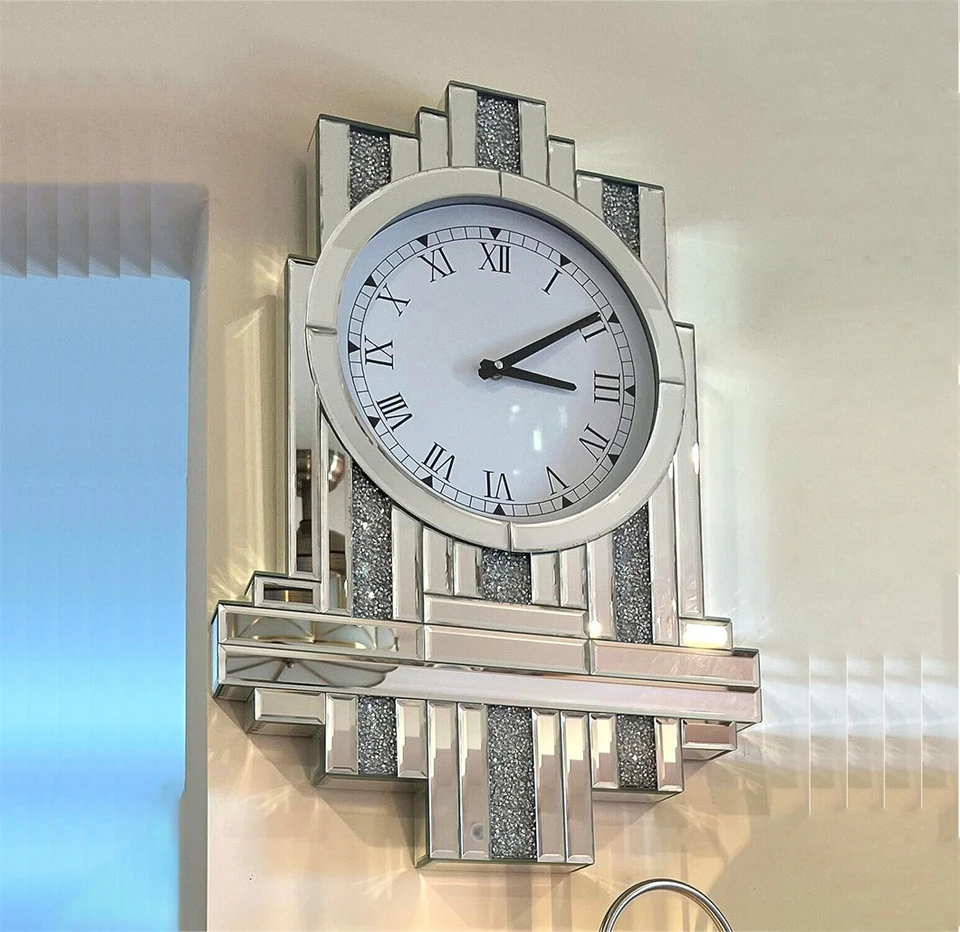 Large Irregular Crystal Diamond Wall Clock