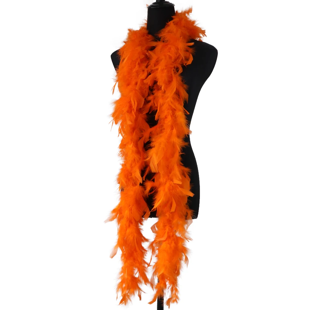 Description Picture 6 of item2 Yards Fluffy Turkey Feather Marabou Boa  38-40g Wedding Party Christmas Trees Decoration Shawl/Scarf Natural Plume Accessories